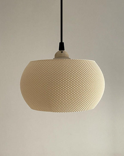 VALO | 3D Printed Mid Century Pendant Light, Boho Hanging Lamp Shade, Bedroom Ceiling Light