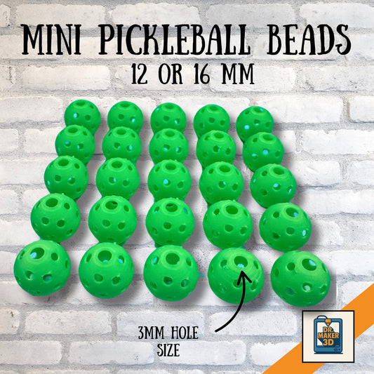 PICKELT Mini Pickleball Bead Charms, 25 Pack