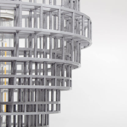 FOUNDRY | 3D Printed Industrial Pendant Light, Modern Hanging Lamp Shade, Kitchen Ceiling Light