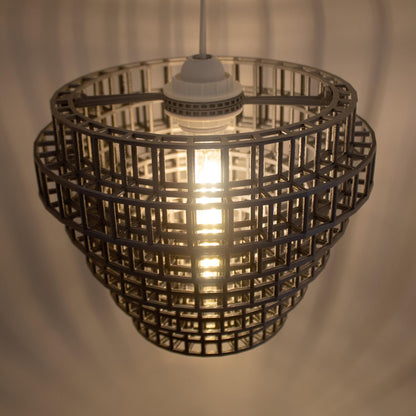 FOUNDRY | 3D Printed Industrial Pendant Light, Modern Hanging Lamp Shade, Kitchen Ceiling Light