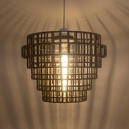 FOUNDRY | 3D Printed Industrial Pendant Light, Modern Hanging Lamp Shade, Kitchen Ceiling Light