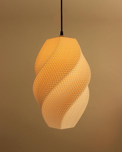 JOSEFINA | 3D Printed Spiral Chandelier, Vintage Boho Pendant Light Shade, Ceiling Light