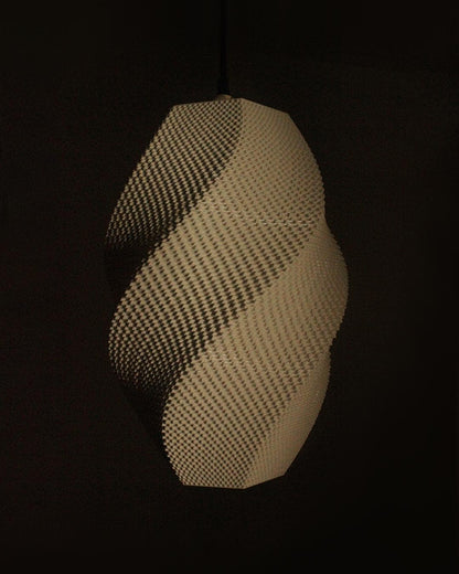 JOSEFINA | 3D Printed Spiral Chandelier, Vintage Boho Pendant Light Shade, Ceiling Light