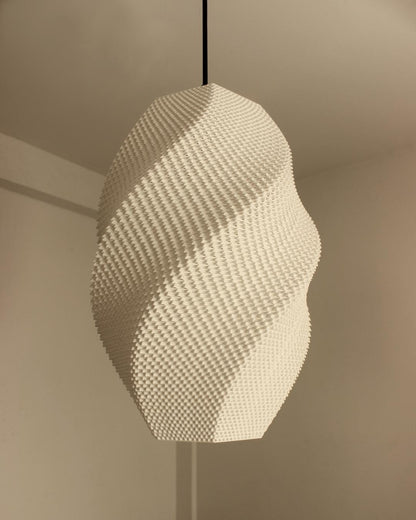 JOSEFINA | 3D Printed Spiral Chandelier, Vintage Boho Pendant Light Shade, Ceiling Light