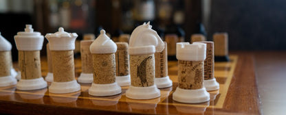 BUNG | 3D Printed Wine Cork Chess Pieces, Unique Chess Set Gift for Wine Lovers