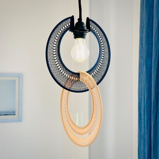 ORB | Vintage Style Lamp Shade - Custom Modern Boho Pendant Light, Choice of Color