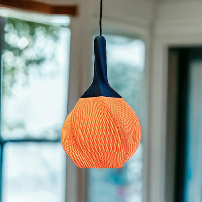 HELIX | 3D Printed Spiral Pendant Light, Boho Hanging Lamp Shade, Bedroom Ceiling Light