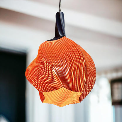 HELIX | 3D Printed Spiral Pendant Light, Boho Hanging Lamp Shade, Bedroom Ceiling Light