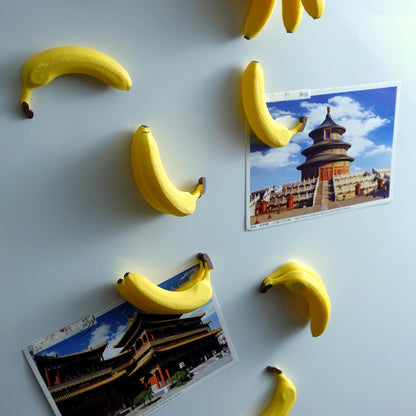 PEELZ | 3D Printed Banana Fridge Magnets, Novelty Magnet Set of 9 or 18, Funny Kitchen Gift