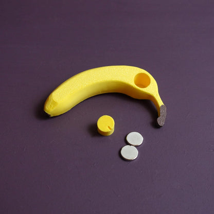PEELZ | 3D Printed Banana Fridge Magnets, Novelty Magnet Set of 9 or 18, Funny Kitchen Gift