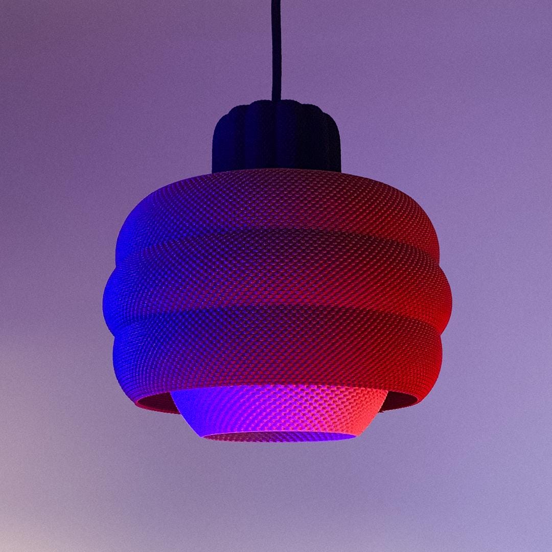 BETTY | Custom Boho Pendant Light - Mid Century Modern Lampshade, Choice of Size and Colors