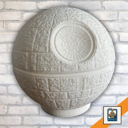 LASER | 3D Printed Death Star Lamp, Sci-Fi LED Night Light, Gamer Bedroom Desk Lamp Gift