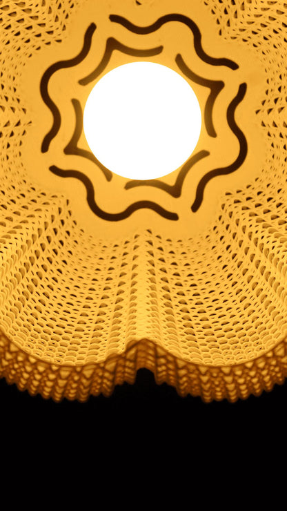 MARINA | 3D Printed Geometric Pendant Light, Boho Hanging Lamp Shade, Modern Ceiling Light