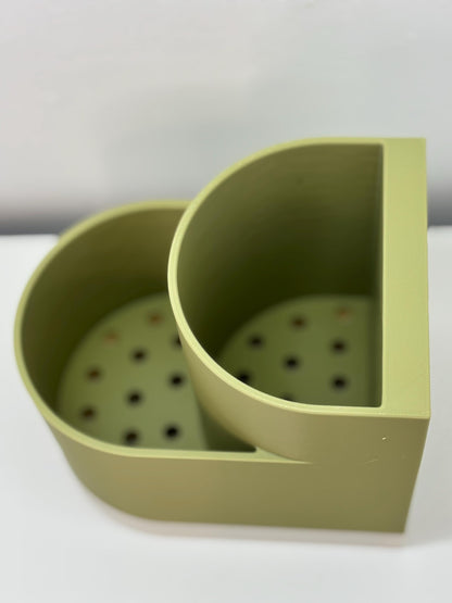 SUCDUO | 3D Printed Double Bookend Planter, Succulent Herb Desk Organizer, Plant Lover Gift