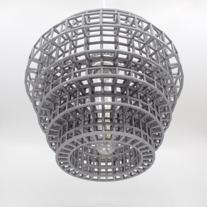 FOUNDRY | 3D Printed Industrial Pendant Light, Modern Hanging Lamp Shade, Kitchen Ceiling Light