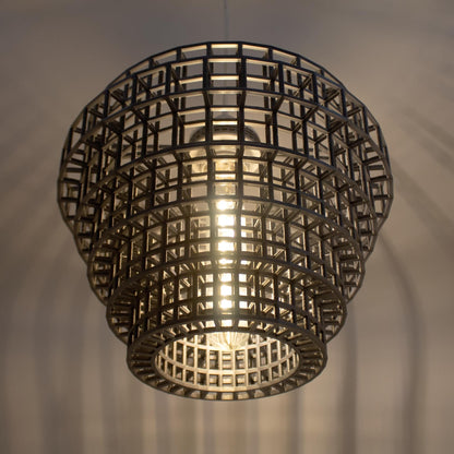 FOUNDRY | 3D Printed Industrial Pendant Light, Modern Hanging Lamp Shade, Kitchen Ceiling Light