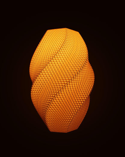 JOSEFINA | 3D Printed Spiral Chandelier, Vintage Boho Pendant Light Shade, Ceiling Light