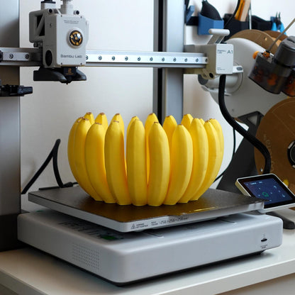 TROPIC | 3D Printed Banana Bowl Fruit Basket, Pop Art Kitchen Decor, Housewarming Gift