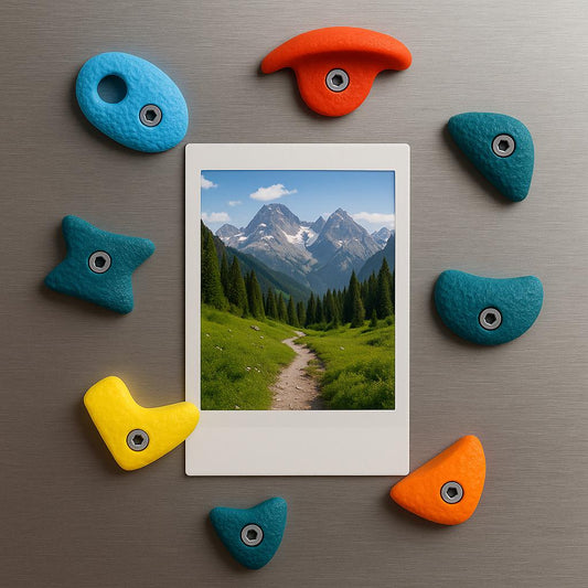GRIPZ | Bouldering Fridge Magnets - Mini Rock Climbing Holds, Choice of Colors