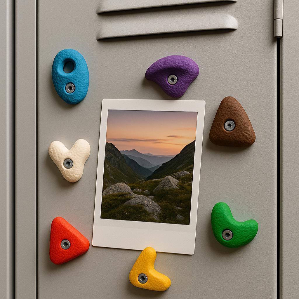 GRIPZ | Bouldering Fridge Magnets - Mini Rock Climbing Holds, Choice of Colors