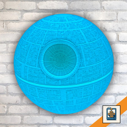 LASER | 3D Printed Death Star Lamp, Sci-Fi LED Night Light, Gamer Bedroom Desk Lamp Gift