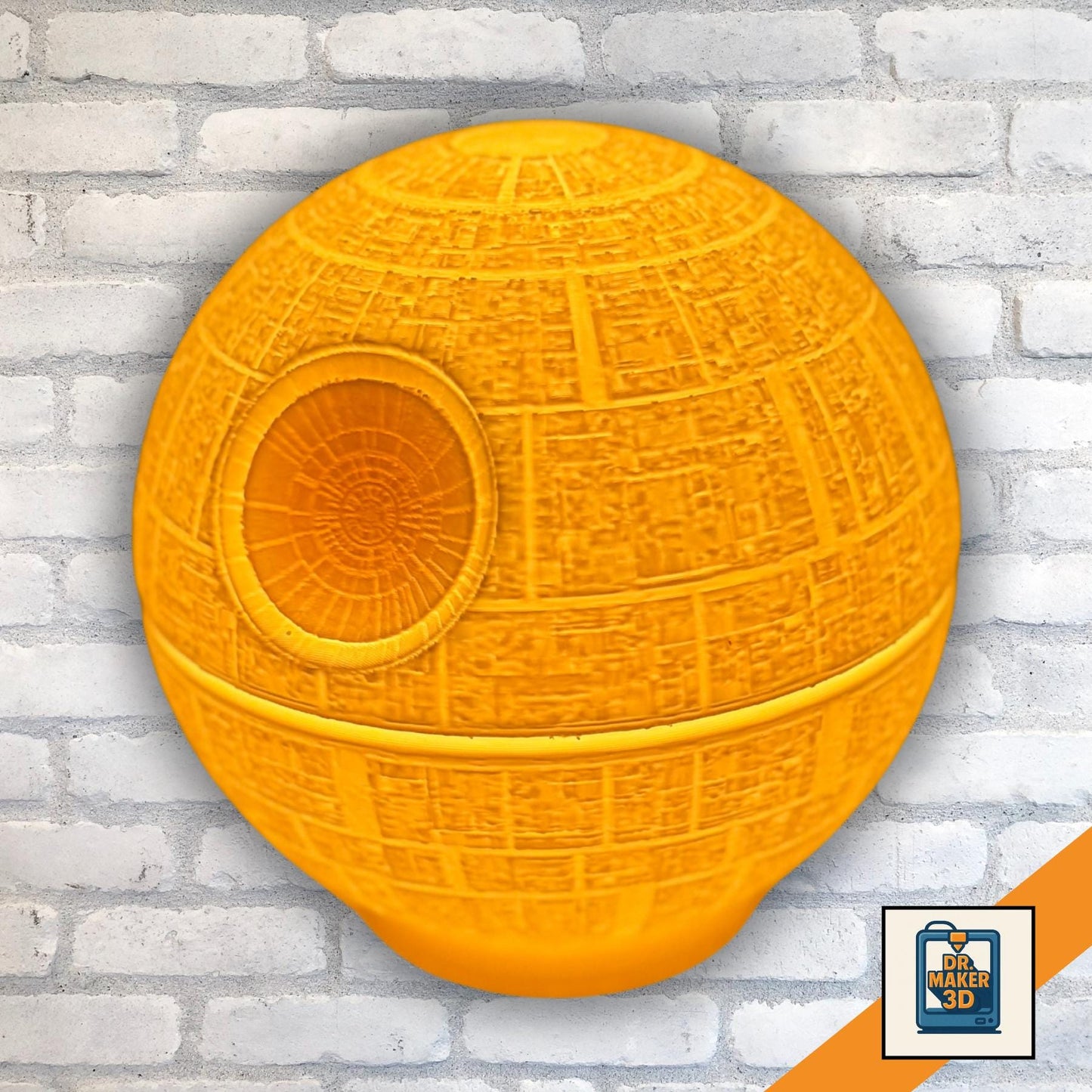 LASER | Custom Large Death Star Globe - Star Wars RBG LED Lamp, Choice of Size and Colors
