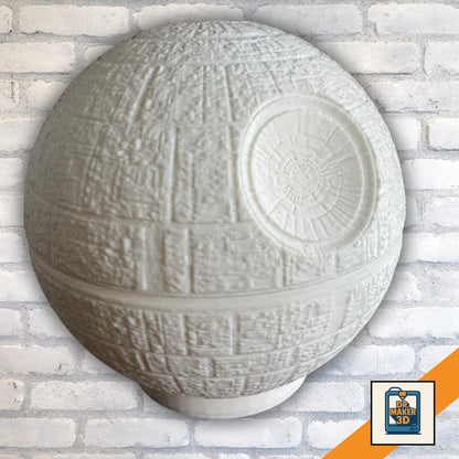 LASER | 3D Printed Death Star Lamp, Sci-Fi LED Night Light, Gamer Bedroom Desk Lamp Gift
