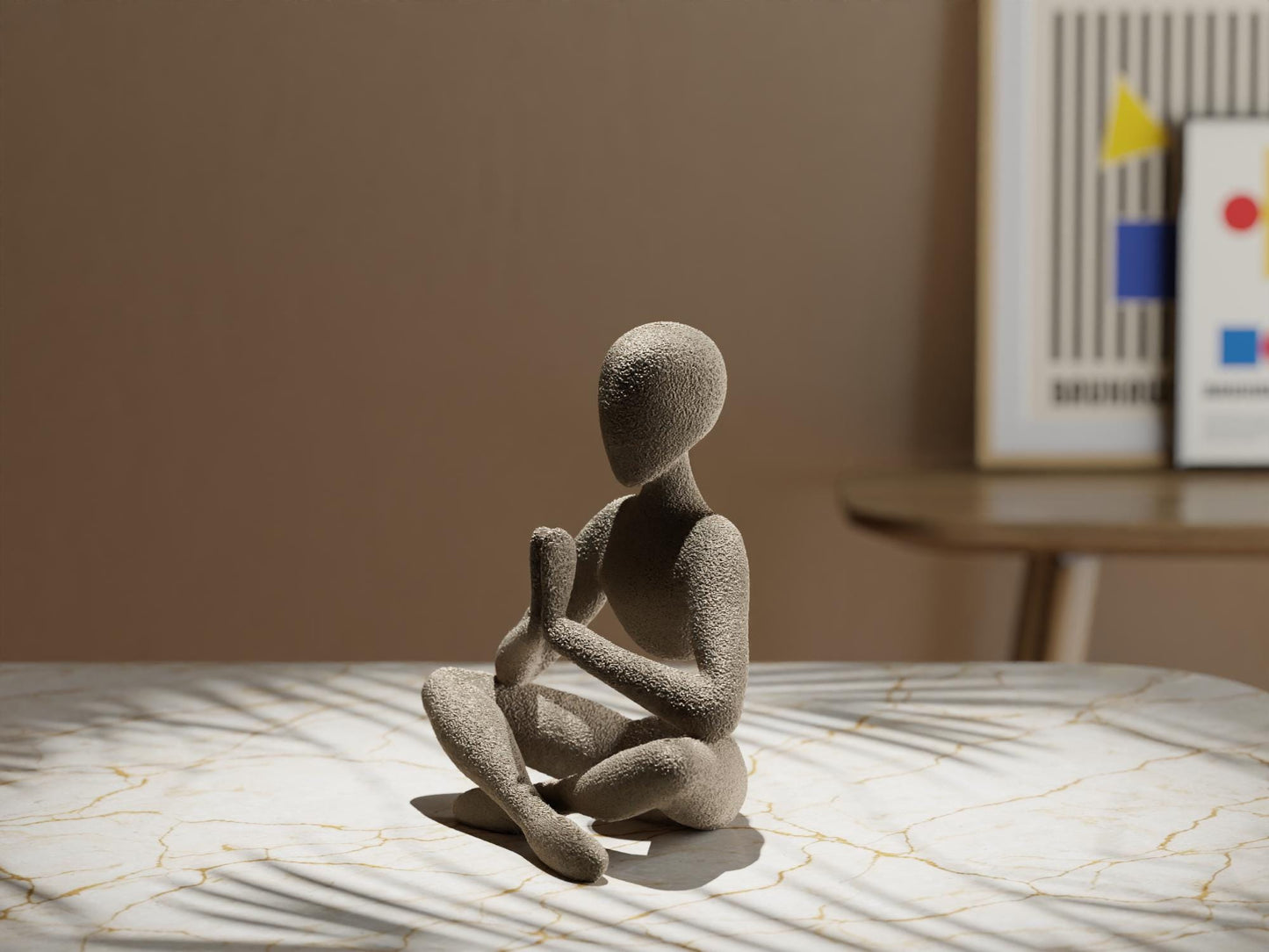 PRAY | Prayer Sculpture - Custom Minimalist Contemplation Figurine, Choice of Size and Colors