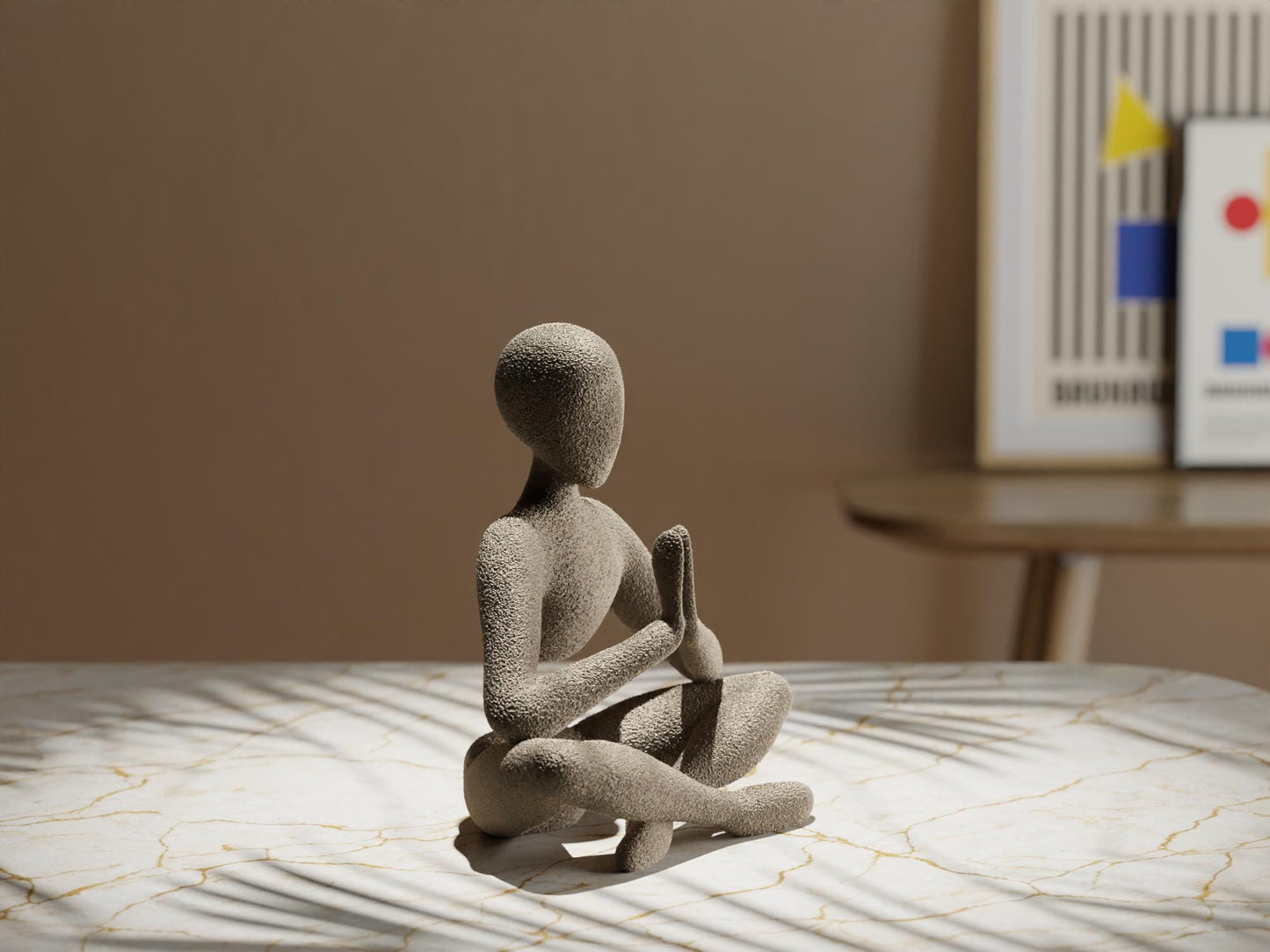 PRAY | Prayer Sculpture - Custom Minimalist Contemplation Figurine, Choice of Size and Colors
