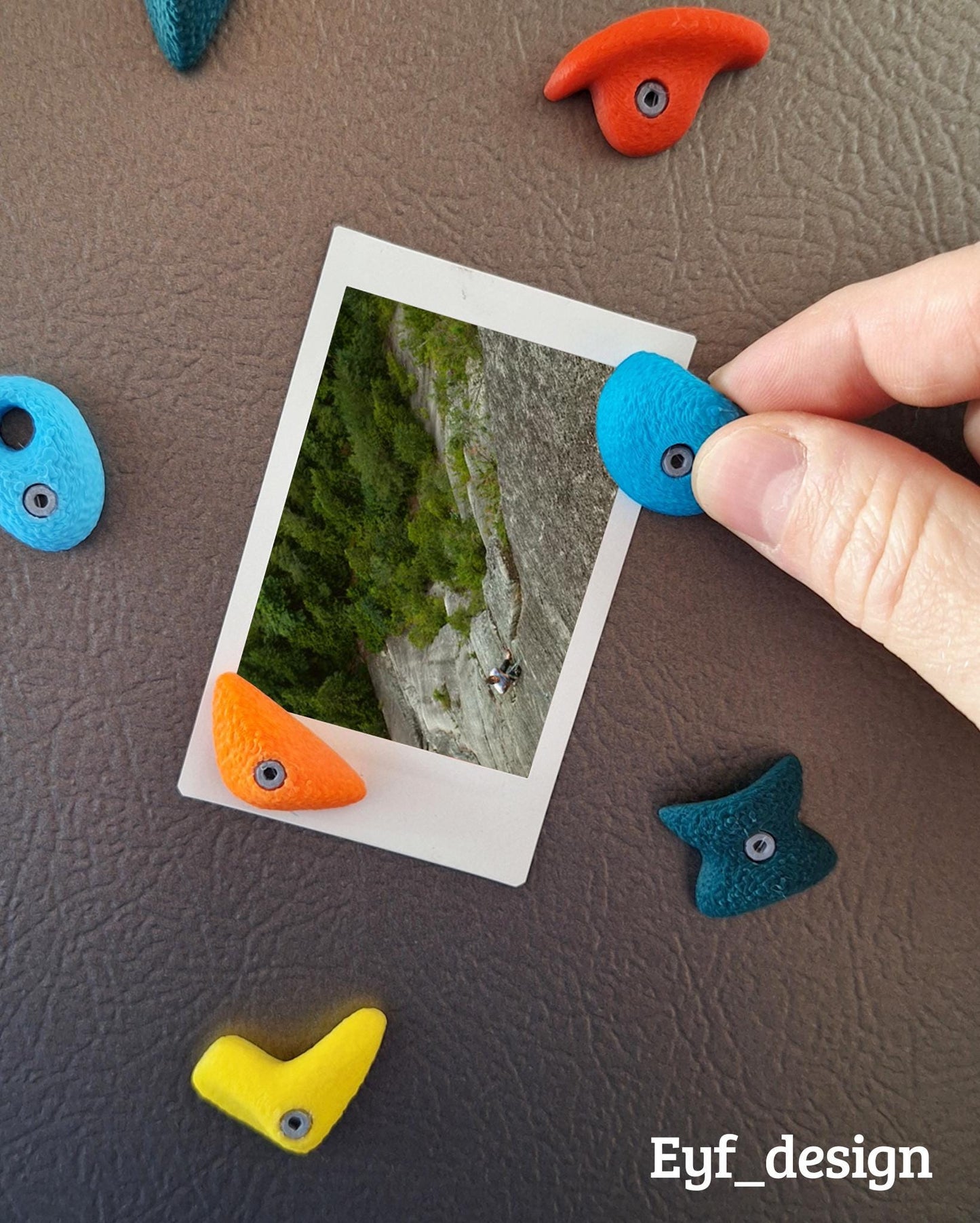 GRIPZ | Bouldering Fridge Magnets - Mini Rock Climbing Holds, Choice of Colors