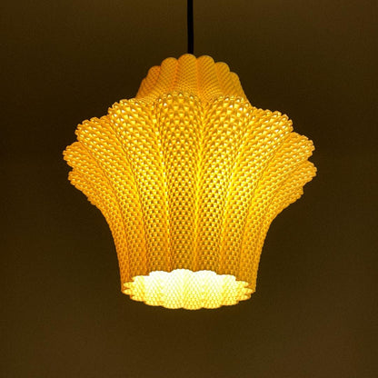 LARISA | 3D Printed Lantern Pendant Light, Teardrop Boho Hanging Lamp Shade, Ceiling Light