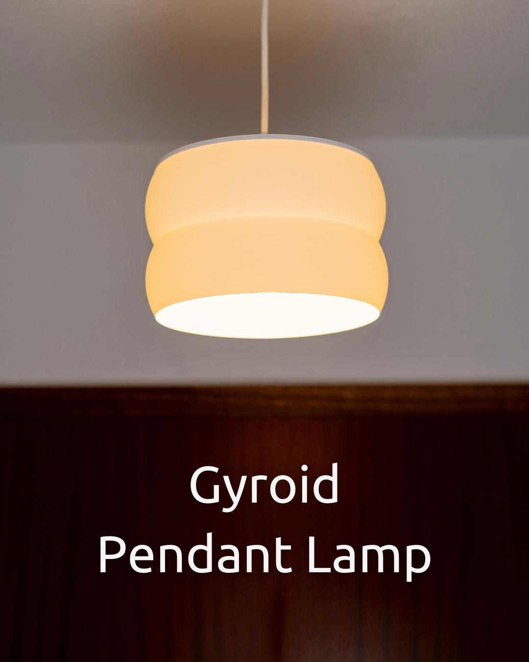 GYROID | Geometric Lampshade - Custom Modern Pendant Light, Choice of Size and Colors