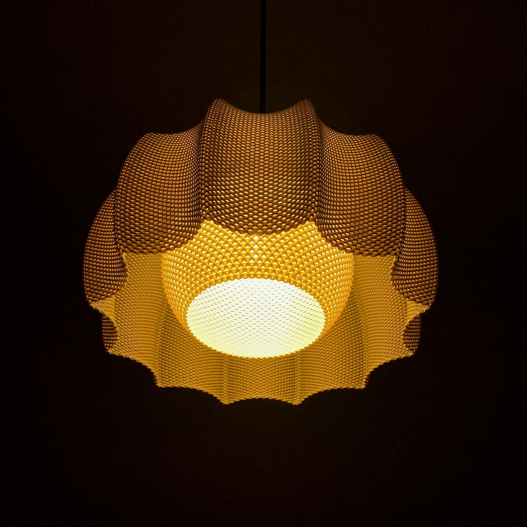 KARA | 3D Printed Diffuser Pendant Light, Soft Glow Boho Hanging Lamp Shade, Ceiling Light