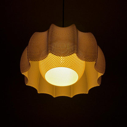 KARA | 3D Printed Diffuser Pendant Light, Soft Glow Boho Hanging Lamp Shade, Ceiling Light