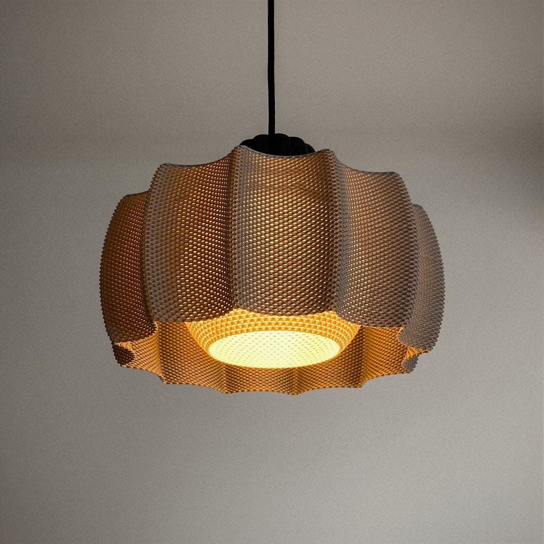 KARA | 3D Printed Diffuser Pendant Light, Soft Glow Boho Hanging Lamp Shade, Ceiling Light