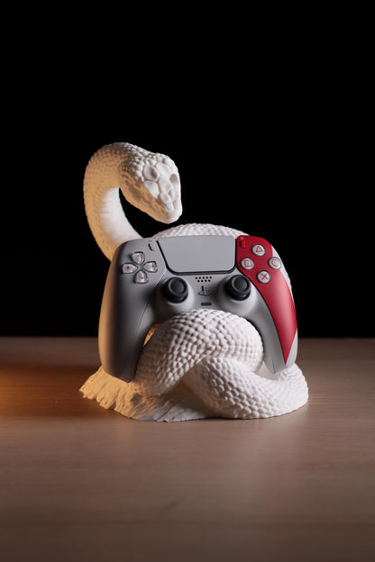 SERPENS | 3D Printed Snake PS5 Controller Stand, Gaming Desk Accessory, Gamer Gift for Him