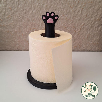 MEOW | 3D Printed Cat Paw Toilet Paper Holder, Freestanding, Cat Lover Bathroom Decor Gift