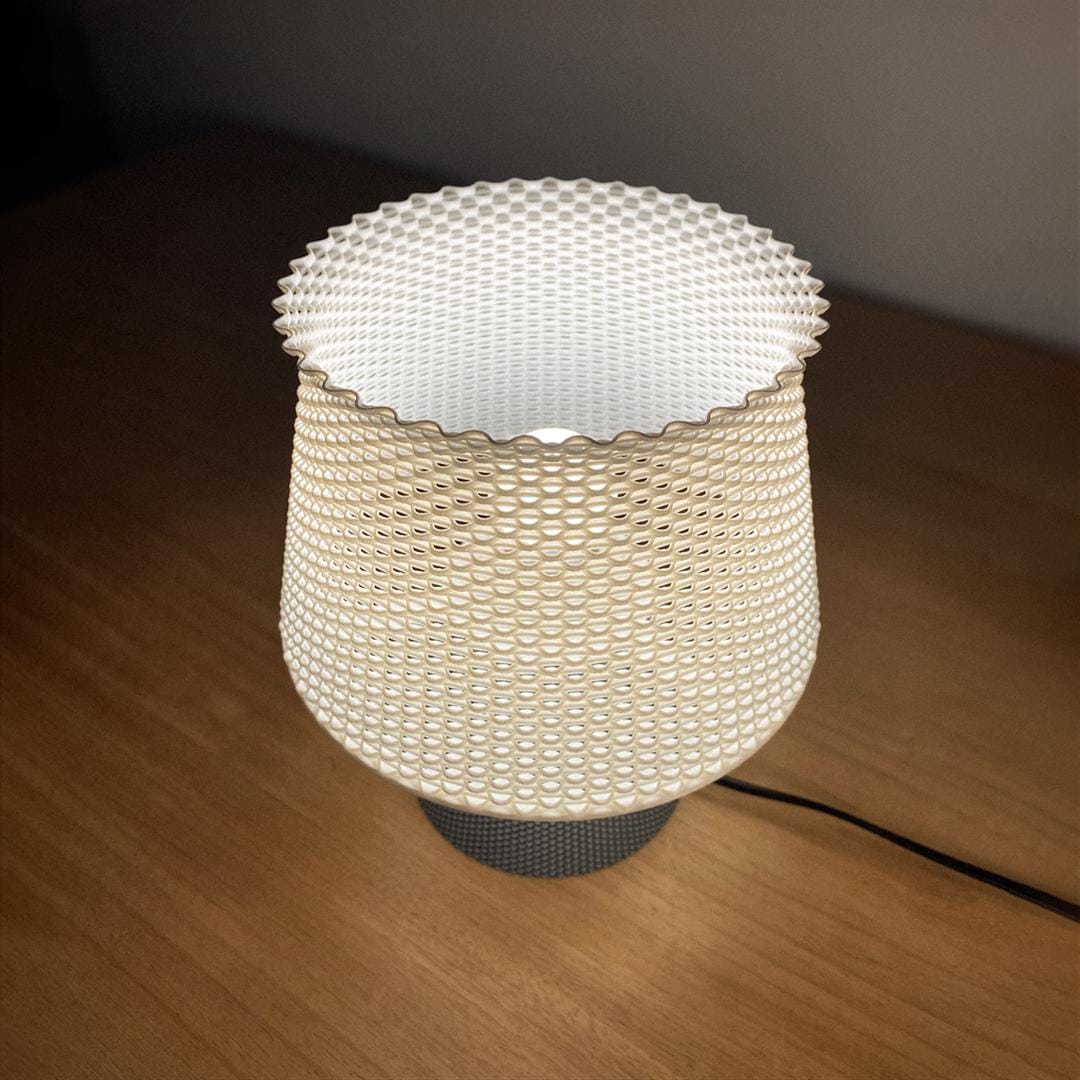 BRUNO | 3D Printed Mushroom Table Lamp, Retro Boho Bedside Night Light, Bedroom Desk Lamp