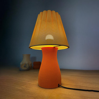 CARMEN | 3D Printed Mesh Table Lamp, Minimalist Boho Bedside Light, Modern Bedroom Desk Lamp