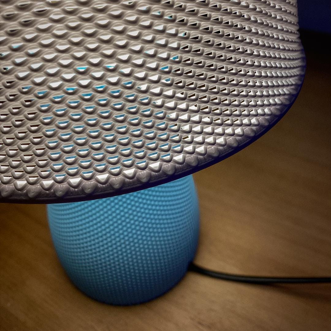 CARMEN | 3D Printed Mesh Table Lamp, Minimalist Boho Bedside Light, Modern Bedroom Desk Lamp