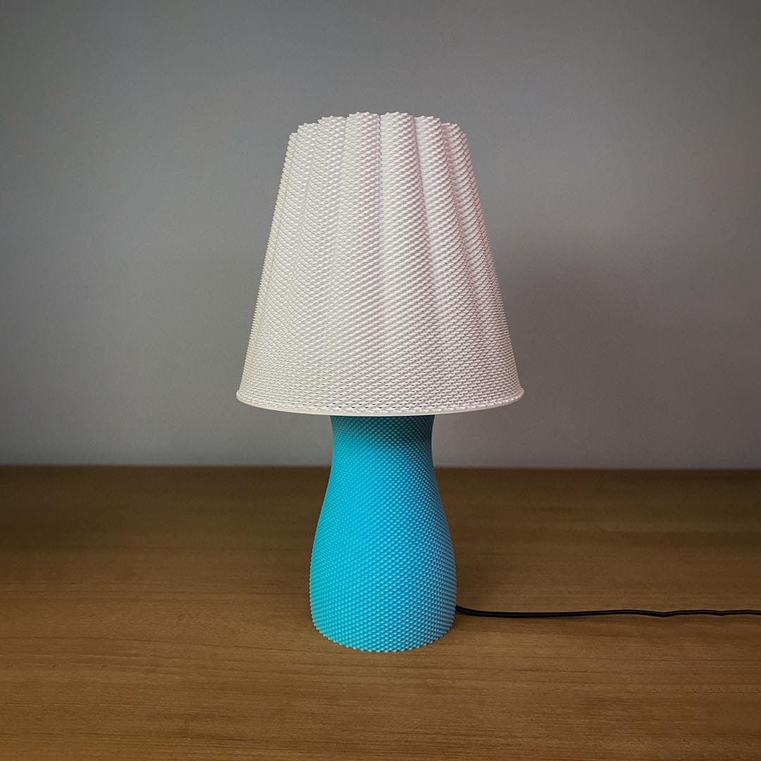 CARMEN | 3D Printed Mesh Table Lamp, Minimalist Boho Bedside Light, Modern Bedroom Desk Lamp