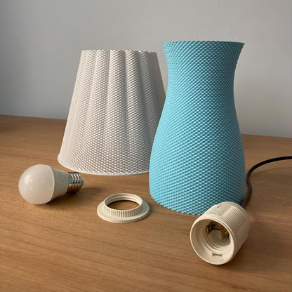 CARMEN | 3D Printed Mesh Table Lamp, Minimalist Boho Bedside Light, Modern Bedroom Desk Lamp