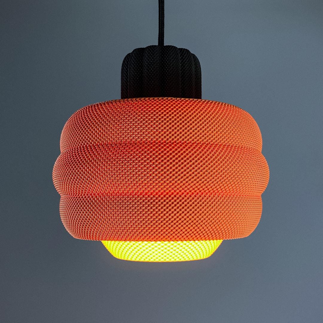 BETTY | Modern Boho Pendant Light, Sculptural Hanging Lampshade, 3D Printed Ceiling Fixture