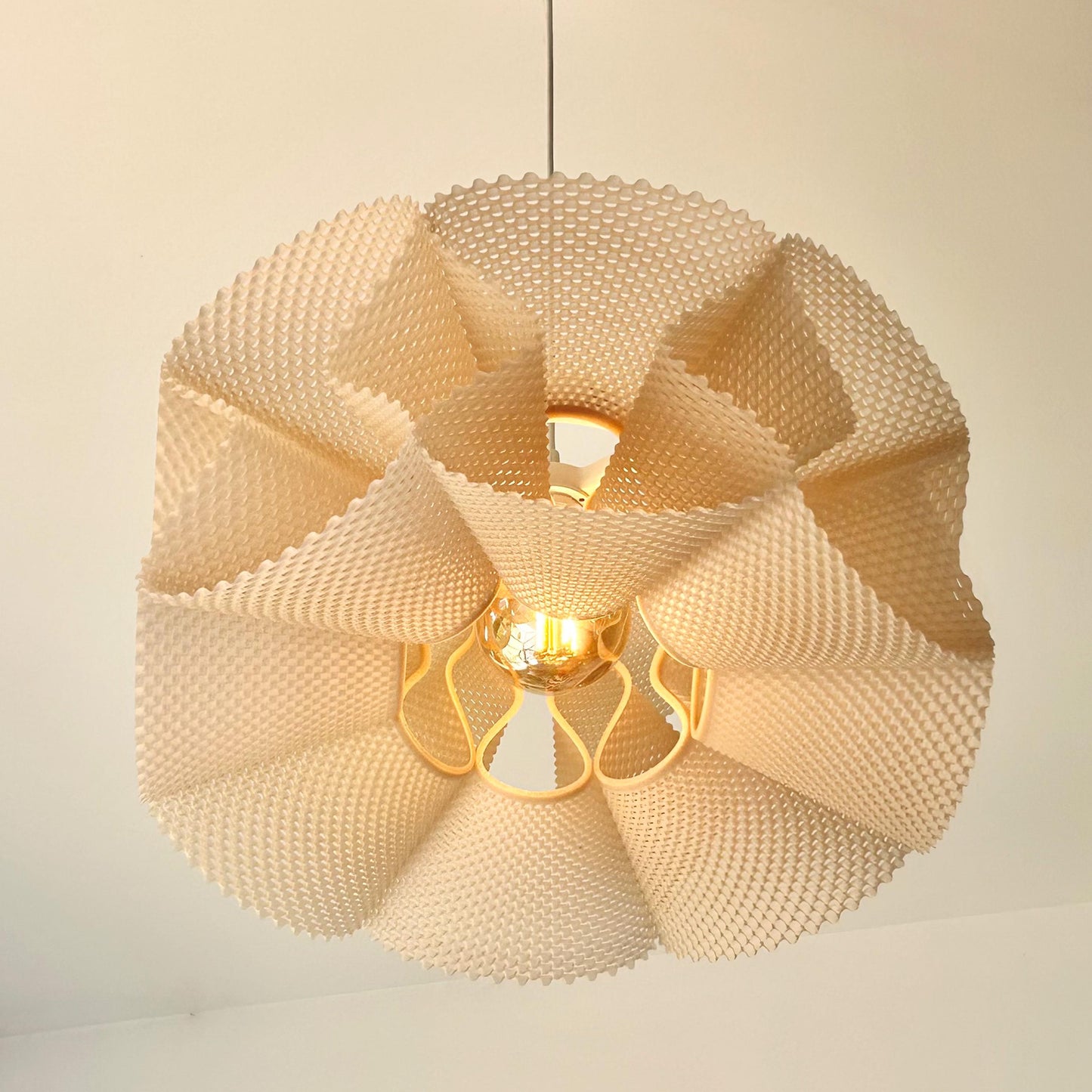 COROA | Crown Pendant Light, Modern Hanging Lampshade, 3D Printed Ceiling Cover