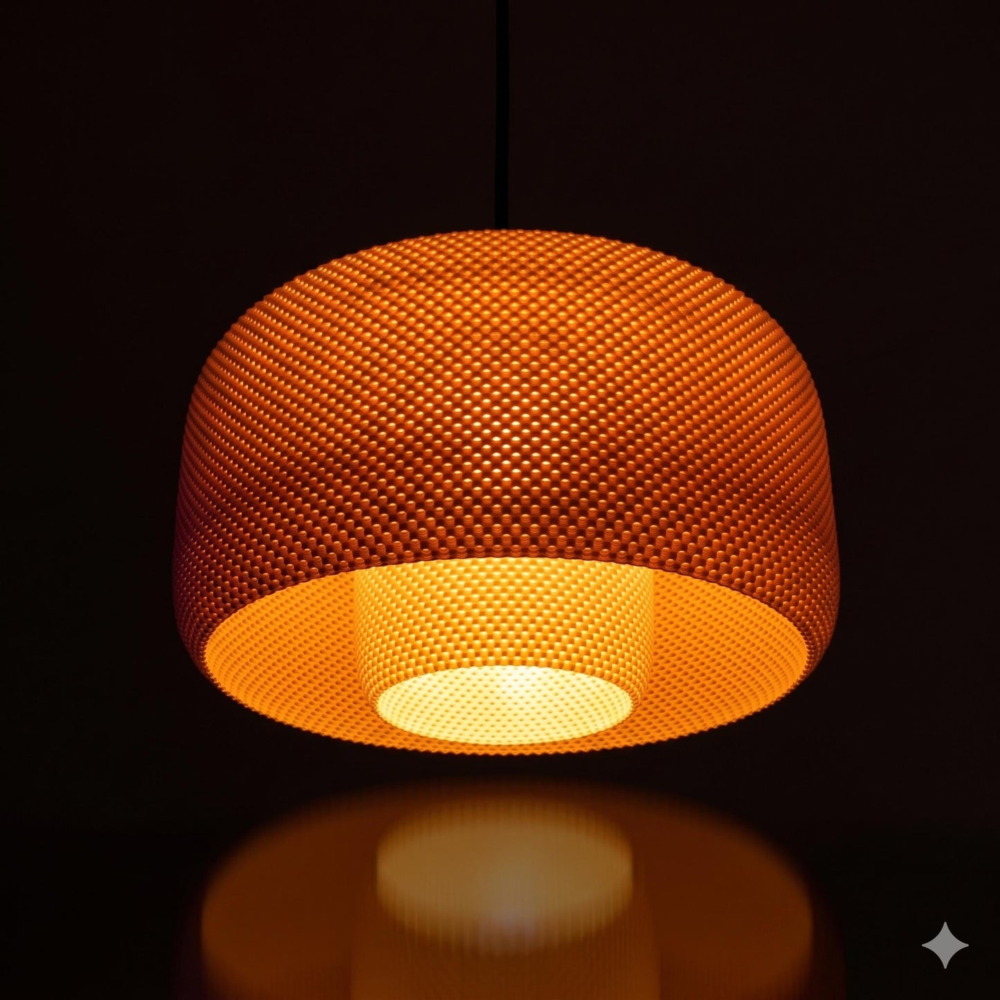LOLA | Mid Century Modern Pendant Light, Geometric Mesh Hanging Lampshade Ceiling Cover