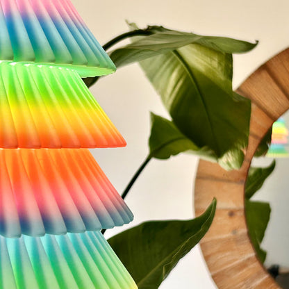 FALDA | 3D Printed Ruffled Pendant Light, Tiered Boho Hanging Lamp Shade, Bedroom Ceiling Light