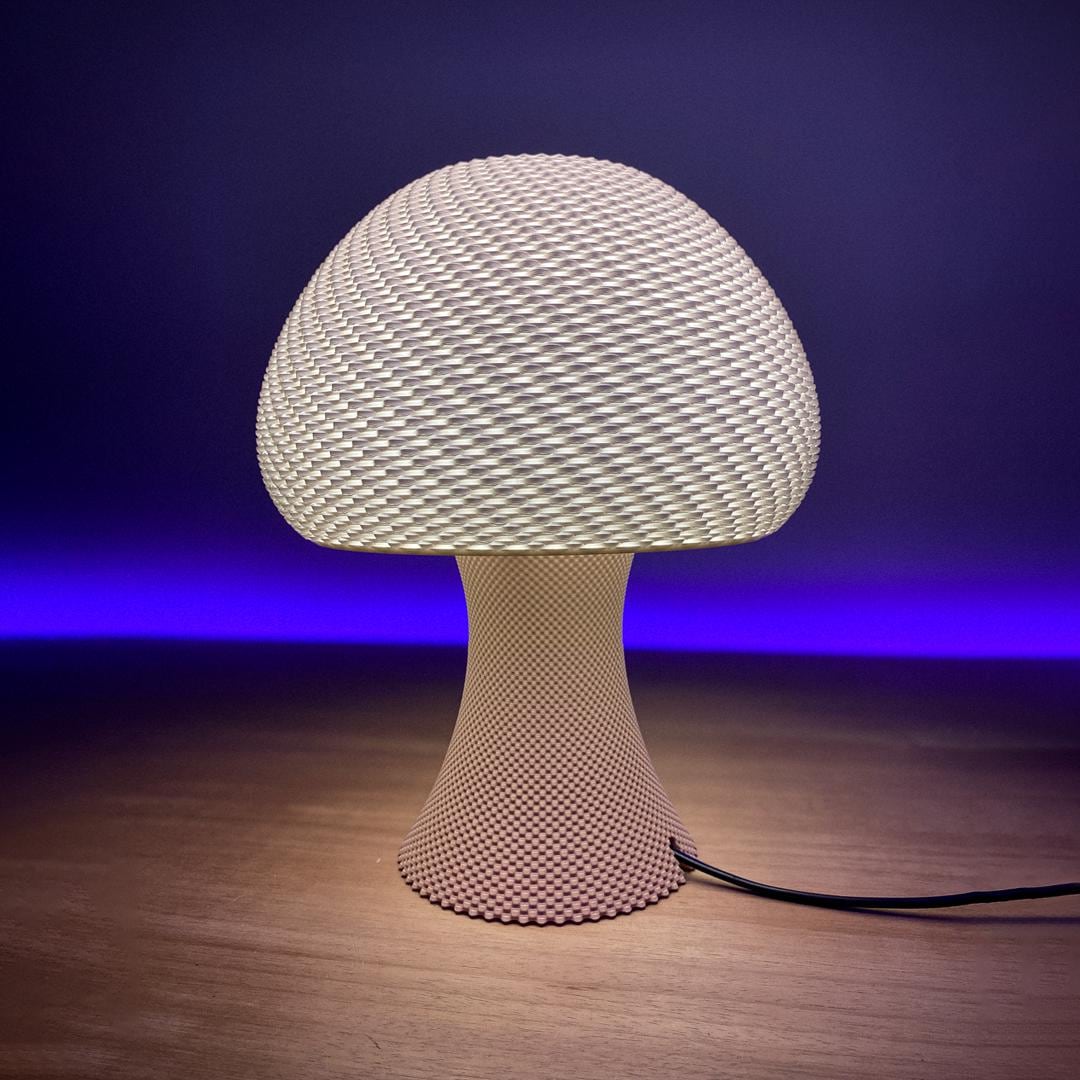 VALENTIN | 3D Printed Woven Table Lamp, Modern Boho Bedside Night Light, Bedroom Desk Lamp