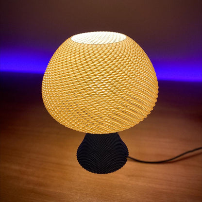 VALENTIN | 3D Printed Woven Table Lamp, Modern Boho Bedside Night Light, Bedroom Desk Lamp