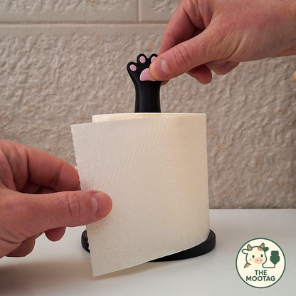 MEOW | 3D Printed Cat Paw Toilet Paper Holder, Freestanding, Cat Lover Bathroom Decor Gift