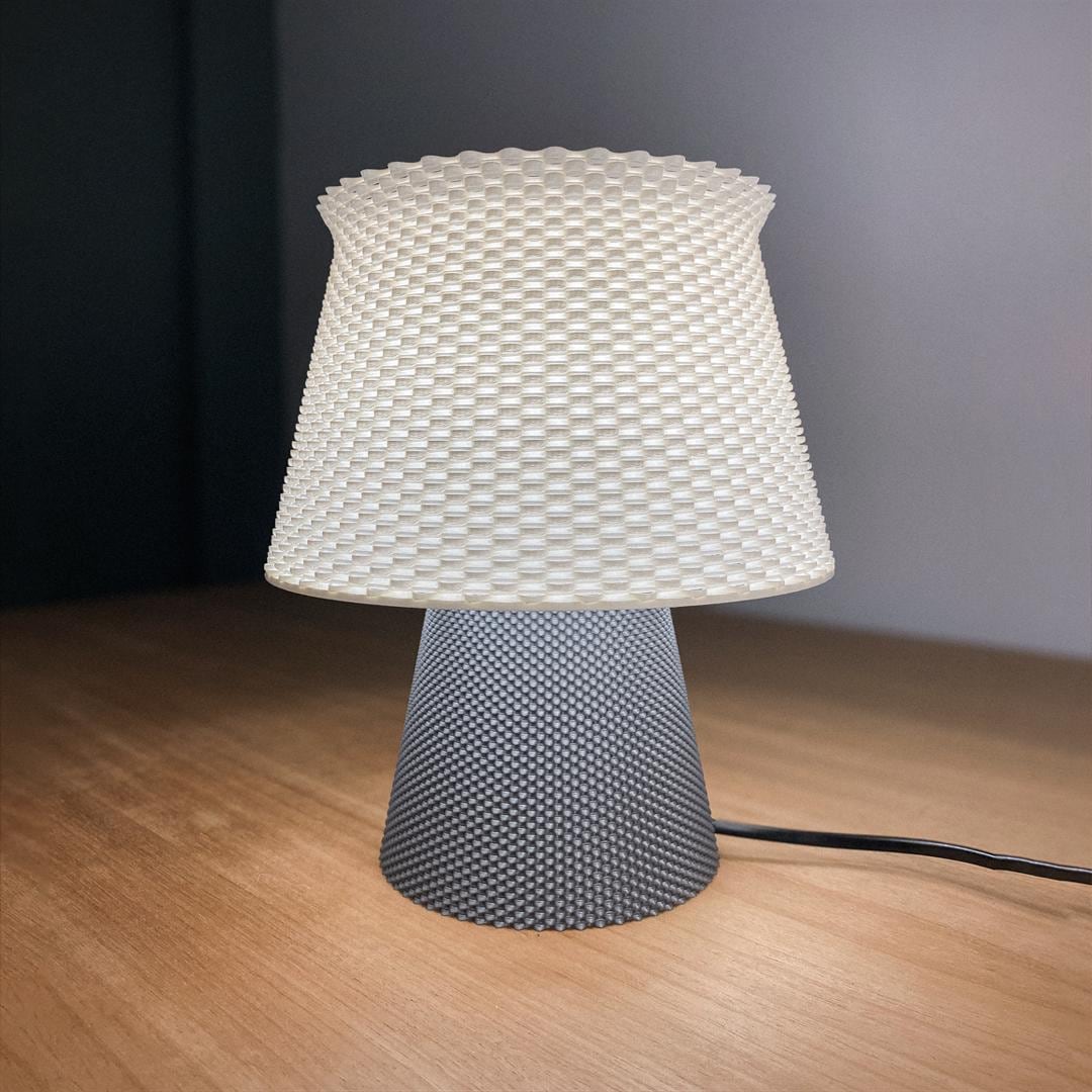 BRUNO | 3D Printed Mushroom Table Lamp, Retro Boho Bedside Night Light, Bedroom Desk Lamp